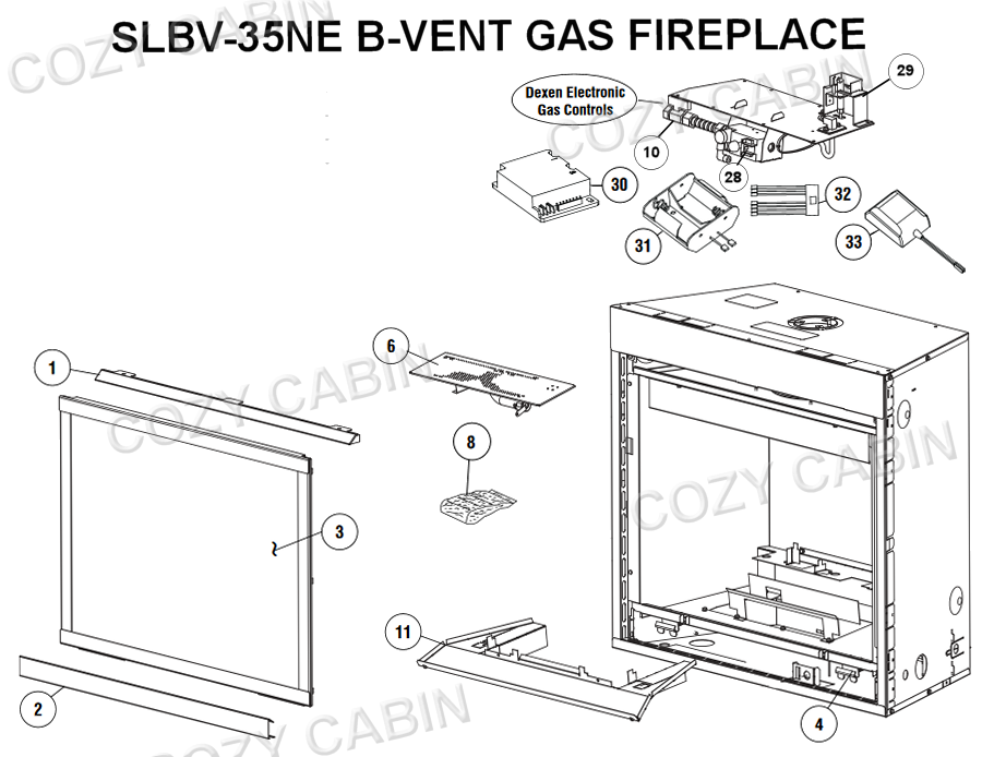 B-VENT GAS FIREPLACE (SLBV-35NE) #SLBV-35NE
